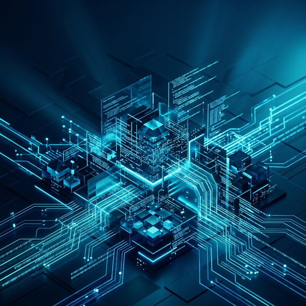 Abstract 3D visualization representing SINX's innovative approach